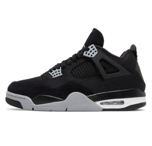 JORDAN 4 BLACK CANVAS