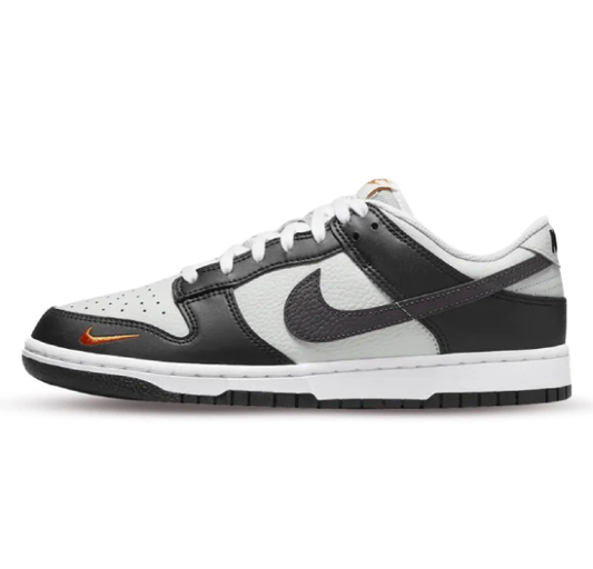 NIKE DUNK LOW GREY ORANGE MINI SWOOSH