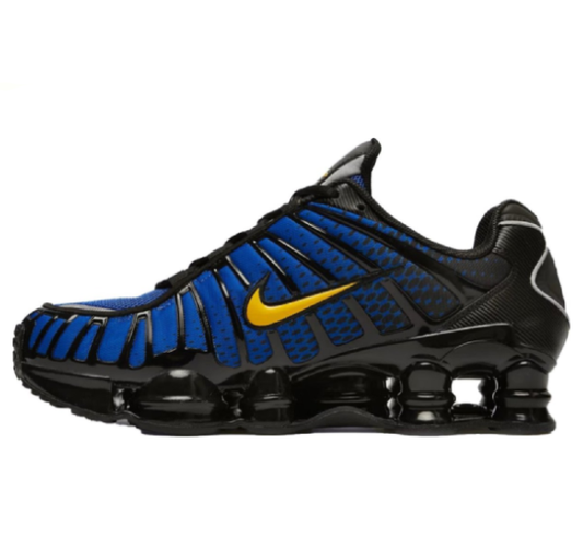 NIKE SHOX TL BLACK LYON BLUE VARSITY MAIZE