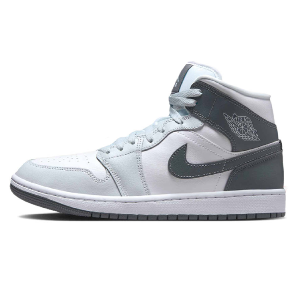 JORDAN 1 MID WHITE SMOKE GREY