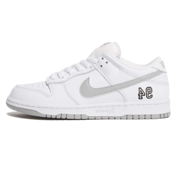 NIKE SB DUNK X SUPREME 94 WHITE METALLIC SILVER