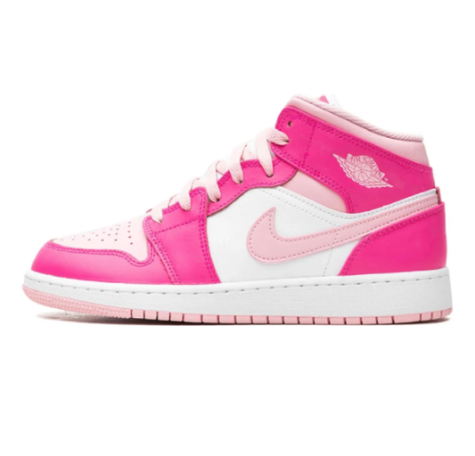 JORDAN 1 MID FIERCE PINK (GS)