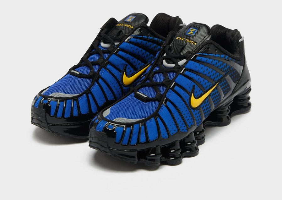 NIKE SHOX TL BLACK LYON BLUE VARSITY MAIZE