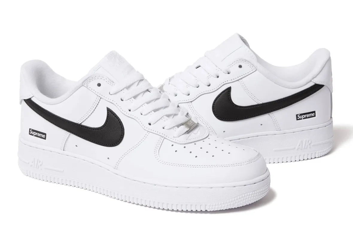 NIKE AIR FORCE 1 LOW WHITE BLACK X SUPREME